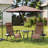 25in Outdoor Zero Gravity Chair with Cupholder and Pillow-522113699