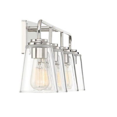 Boornazian 4-Light Dimmable Vanity Light in Polished Nickel