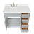 43'' Single Bathroom Vanity with White Quartz Top-85364403