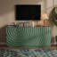 Meuble télé moderne et console multimédia avec armoire de rangement à 4 portes, portes texturées 3D et tablettes réglables-2123087344