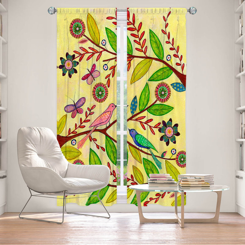 Ensemble de rideaux en polyester 2 pièces Elkanah, L 20 po x L 52 po