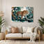 «Big Cats Leopards», art mural en métal gris-476925668