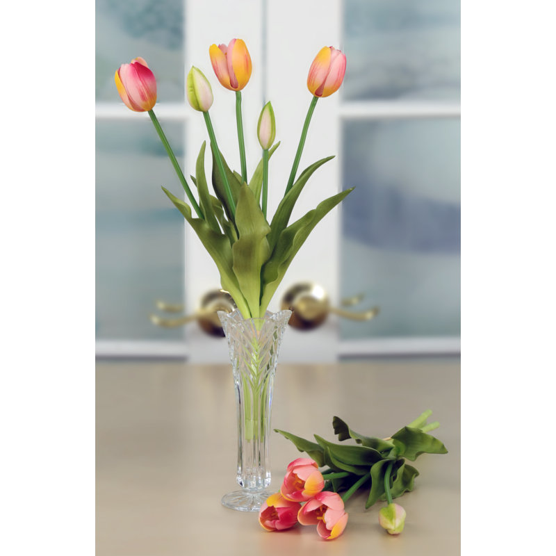 Blooming Tulip Bunch - 15 Inches Set Of 6, Pink