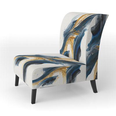 Élégant fauteuil de chambre rembourré Spiral Abstract VI