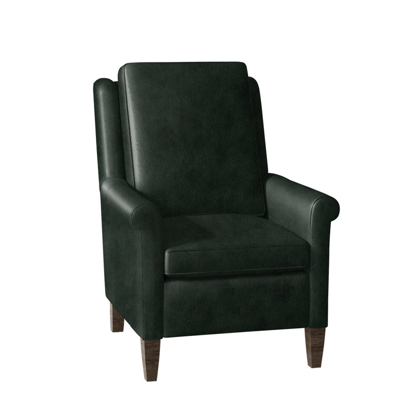 Fauteuil inclinable standard Timber, Cuir véritable vert forêt d'Anilina, Manuel, Pavées