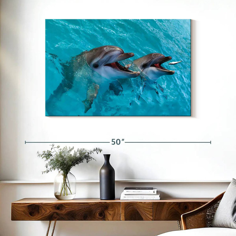 Brampt Cute Dolphins, 26" H x 39" W