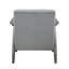 Siège de salon transitionnel, chaise recouverte de velours gris, base en bois massif, chaise d'appoint en tissu d'une profondeur de 30,06 po, structure, finition brique, poids du produit 29,55 lb, largeur du siège de 22 po