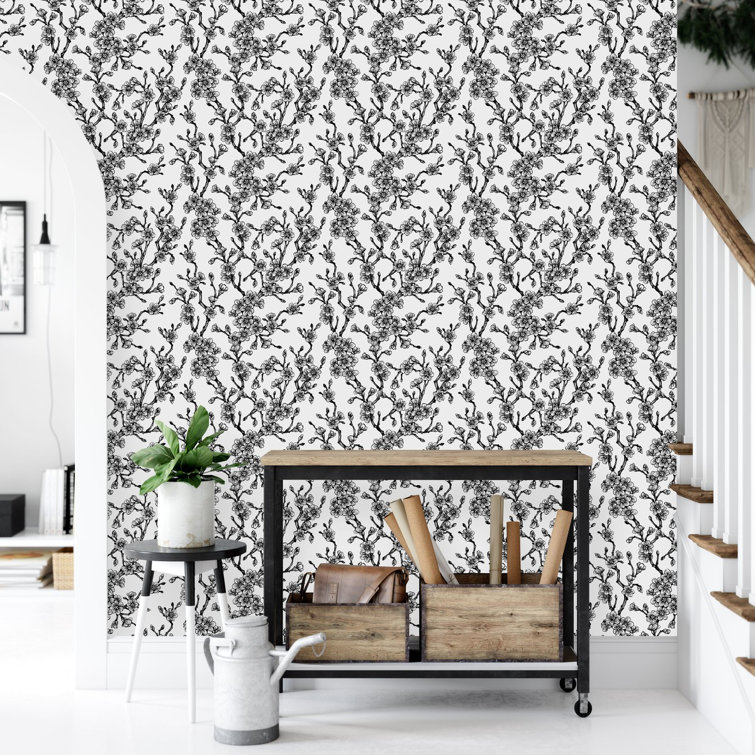 Red Barrel Studio® Black And White Wallpaper Peel And Stick And ...