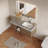 48" Walnut Bathroom Vanity with Sink, Modern Brown Wood Single Vanity Cabinet with Storage, Minimalist Design Bathroom Cabinet Including Drain Assembly-383397625-378520770-374735201