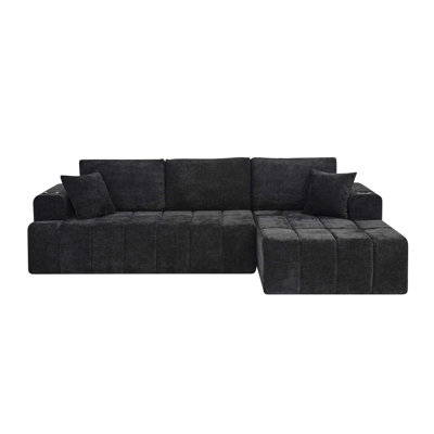 Cloud Style Chenille Sectional Sofa with Modular Design