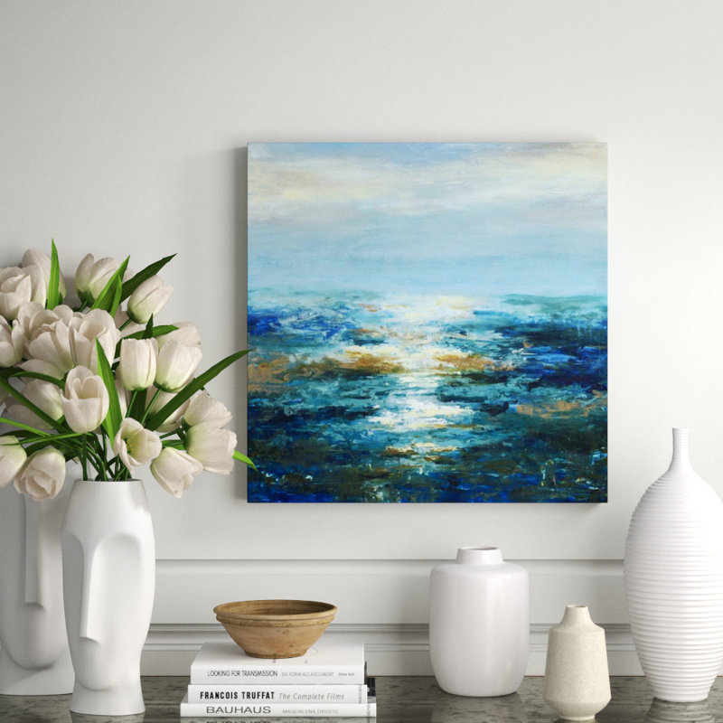 Sun On The Water Print by Barclay Butera, 24" H x 24" W x 1.5" D, Plexi