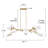 Kaynen 18 - Light Dimmable Sputnik Linear Chandelier-119603081