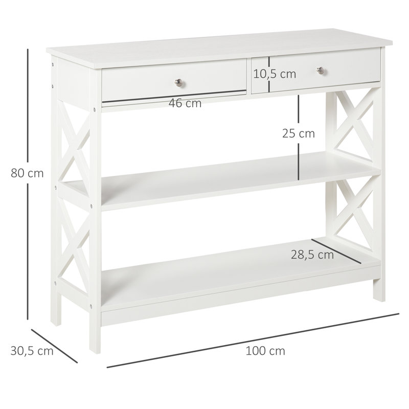 100cm Console Table, White