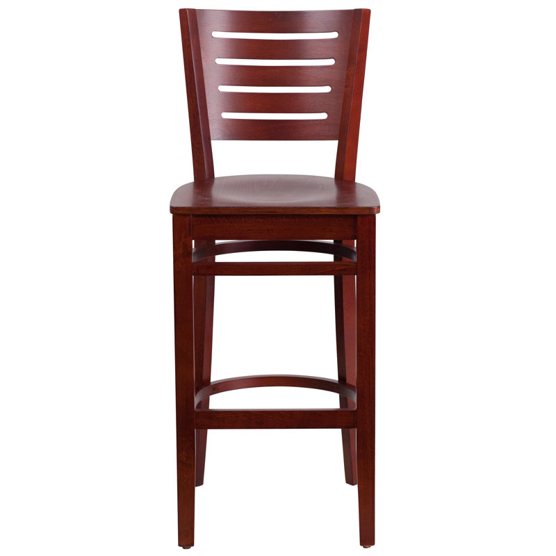 Tabouret de bar Kadircan, Acajou, 1