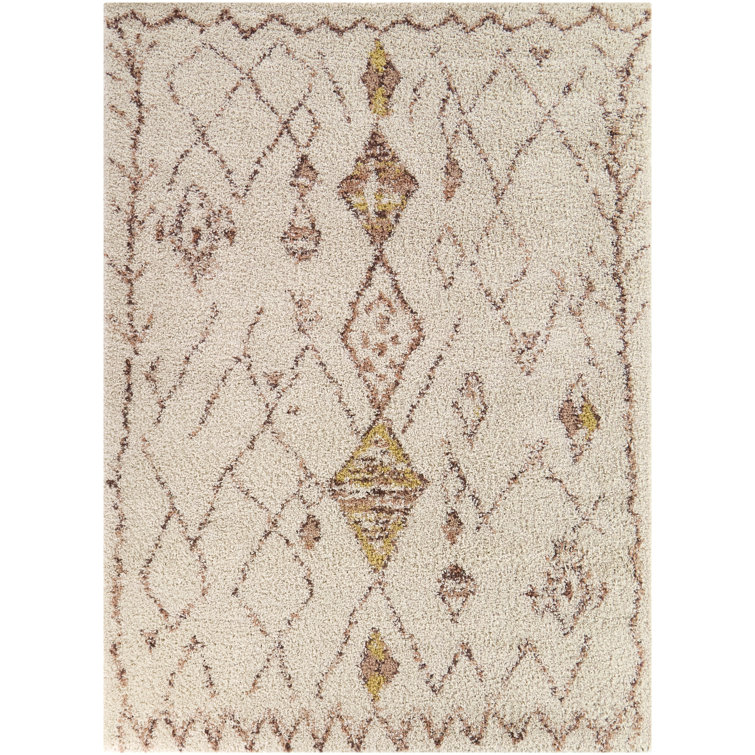 Tapis crème à losanges Caureen