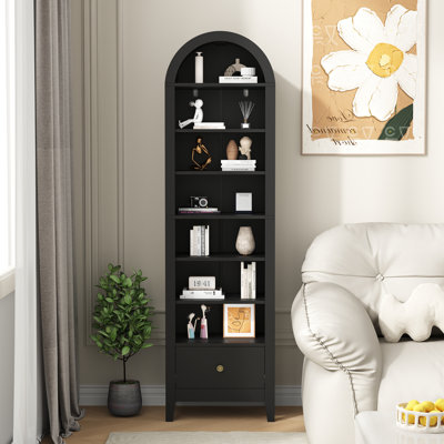 71" Tall Arched 16 Pair Shoe Rack Tower With Drawers, 7-tier Shoe Cabinet With Shelves For Small Space