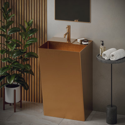 Karran Cinox 16.5'' Stainless Steel Rectangular Bathroom Sink with Overflow