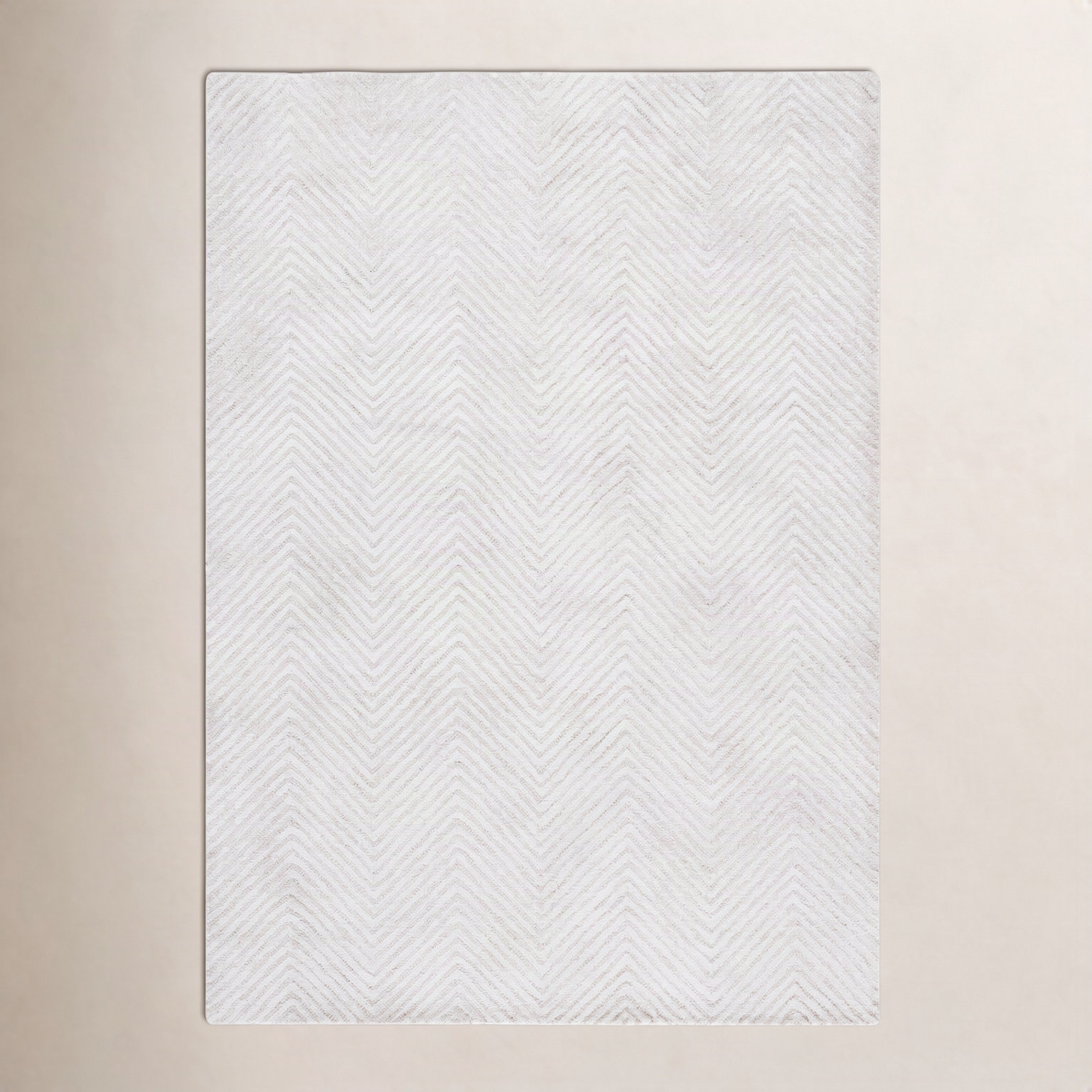 Hand-Tufted Wool Chevron Rug, Rectangle 5' x 8'
