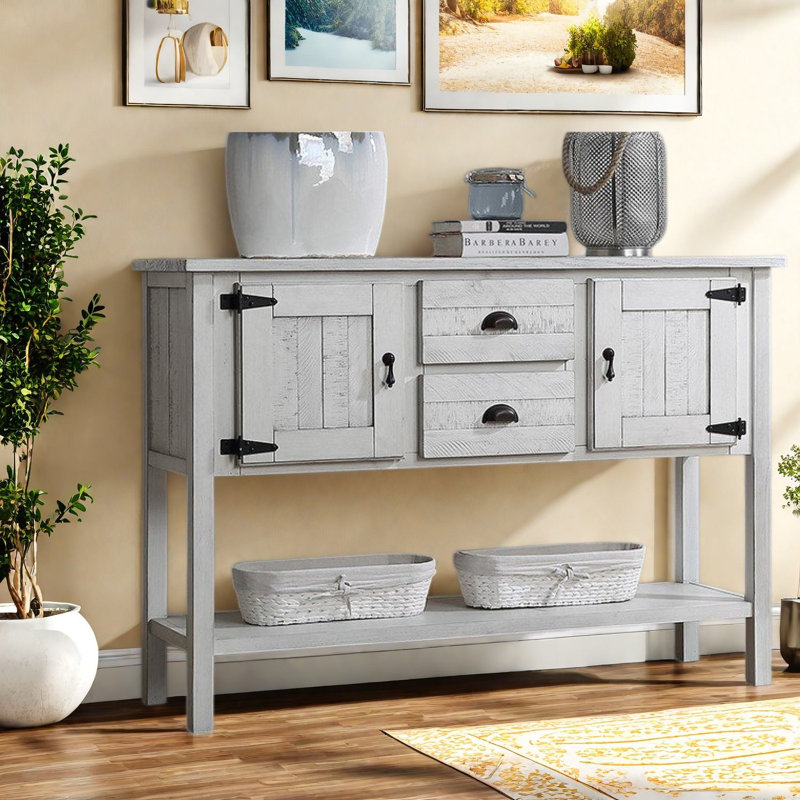 Armoires de cuisine rustiques en bois de 46,5 po