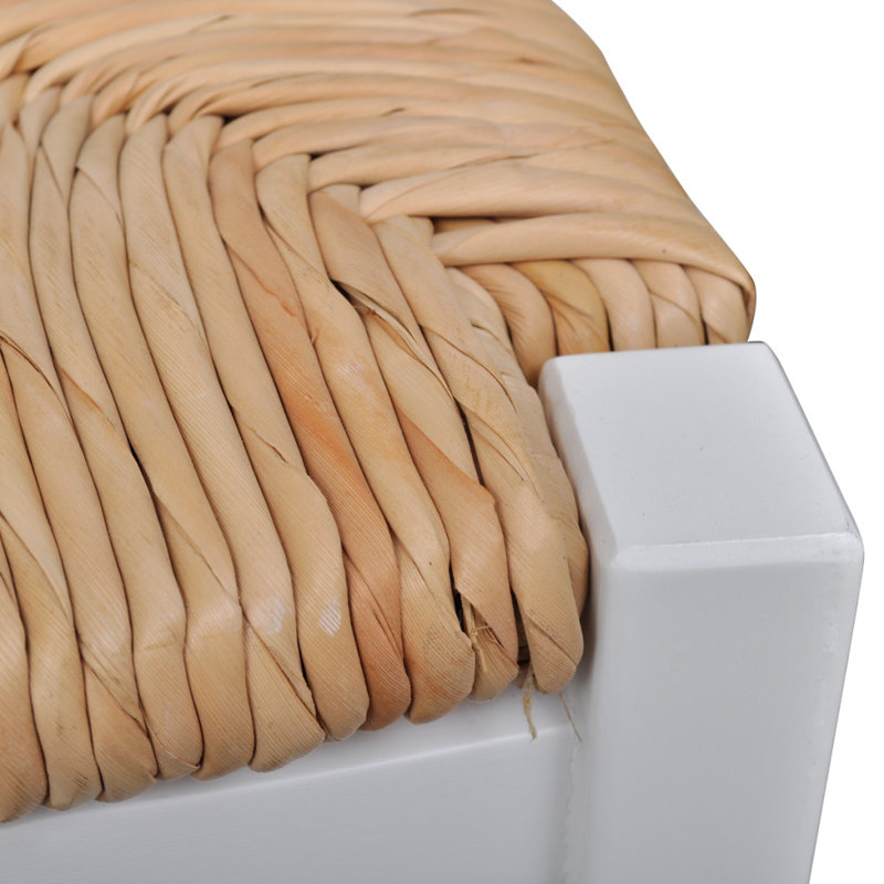 47.5cm H Side Chair, White/Natural
