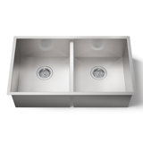 Vault™ Double Bowl Kitchen Sink with Single Faucet Hole