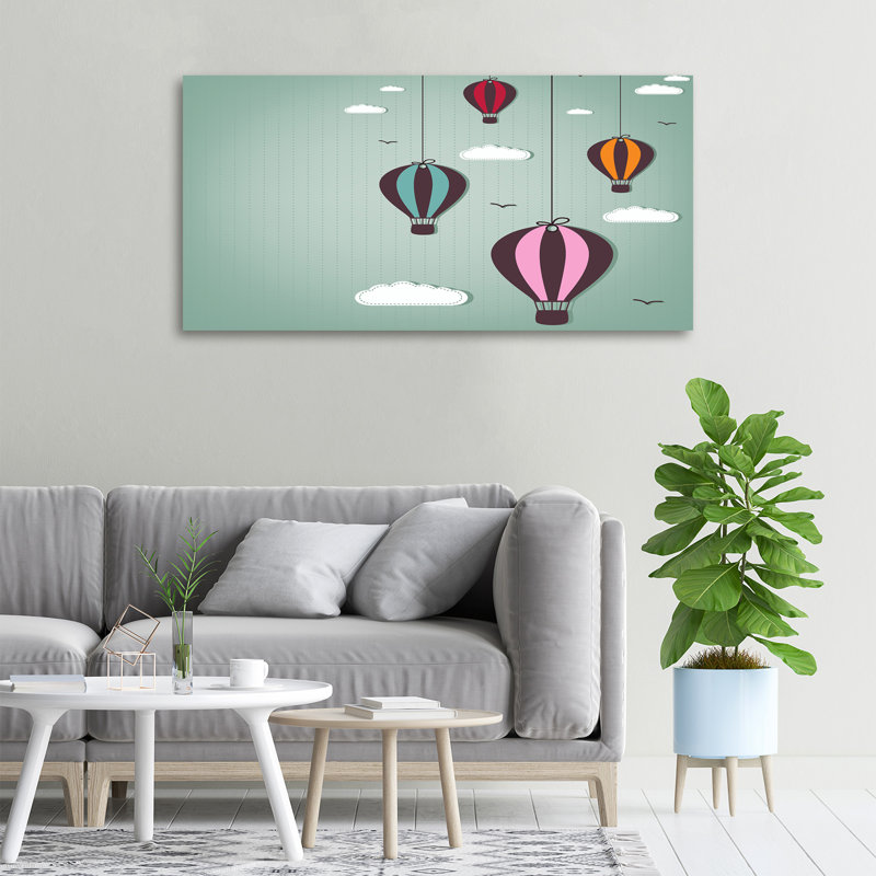 Flying Balloons - No Frame Print on Canvas