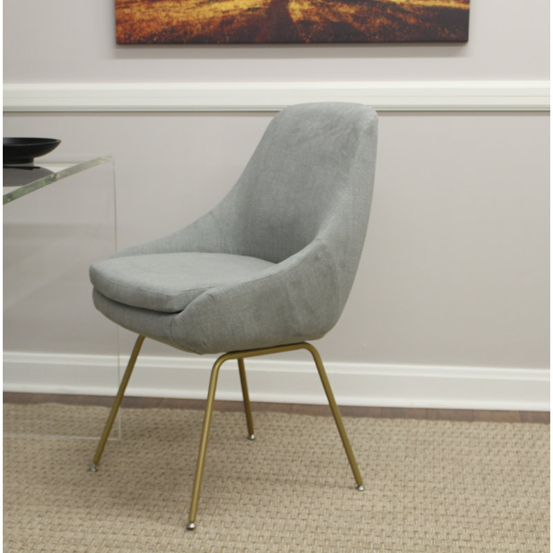 Chaise d'appoint Alizae, Gris, Or