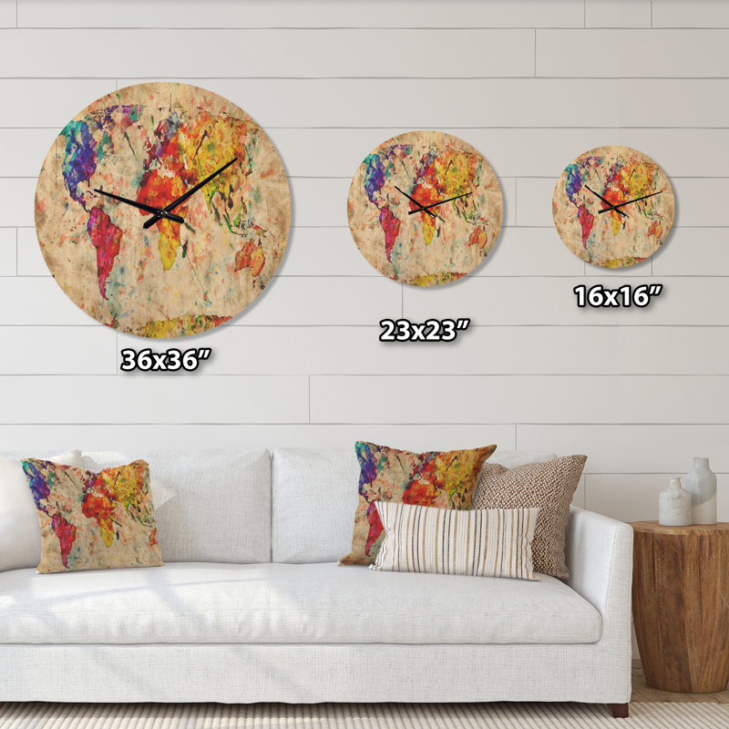 Horloge murale en bois rétro, Très grand