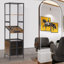 Armoire de rangement Salon avec tablettes ouvertes et supports pour sèche-cheveux, rétro