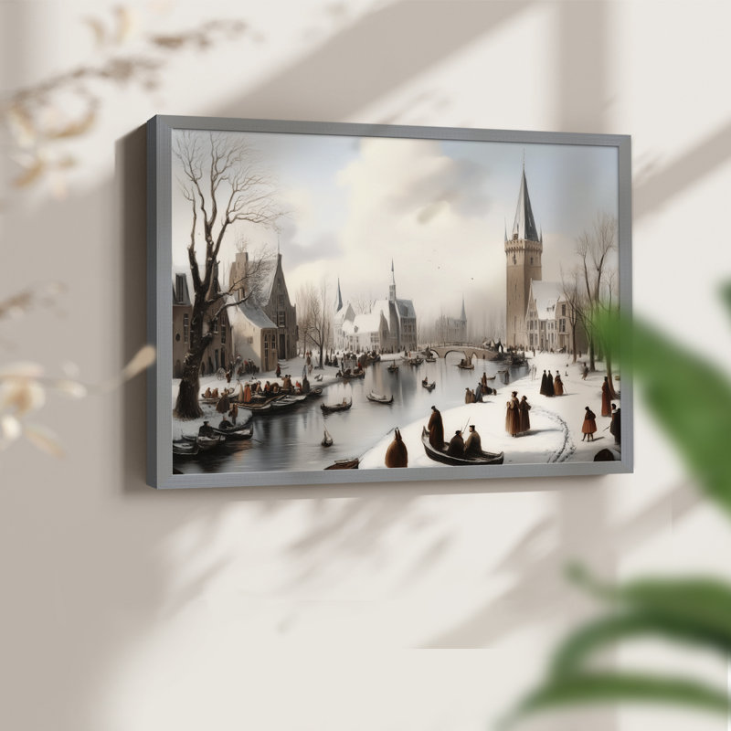Chirstmas Art-CML -Framed Print - Restickable, Gris, H 22 po x l 28 po