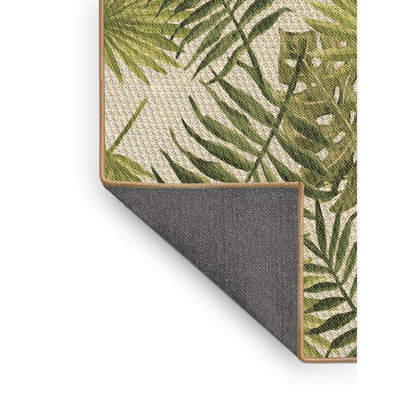 Tapis beige / vert Bassett, Rectangle 7 pi x 10 pi