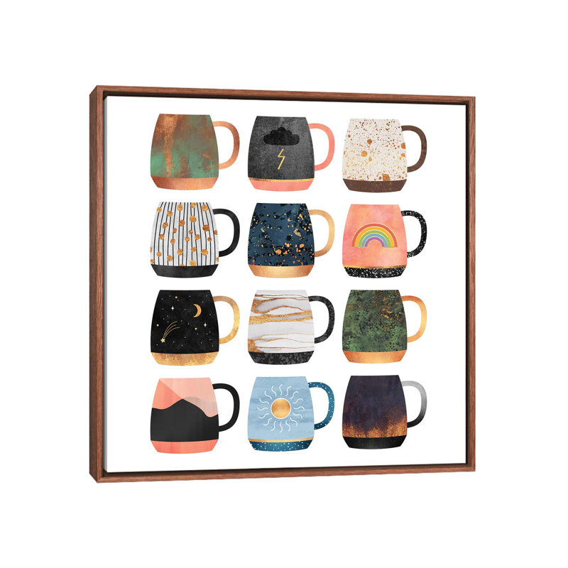 Collection « coffee Cup collection II » par Elisabeth Fredriksson-impression d’art graphique, H 26 po x l 26 po x P 1,5 po