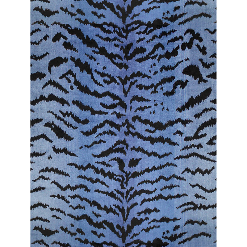 Tigre Fabric, Blues/Black