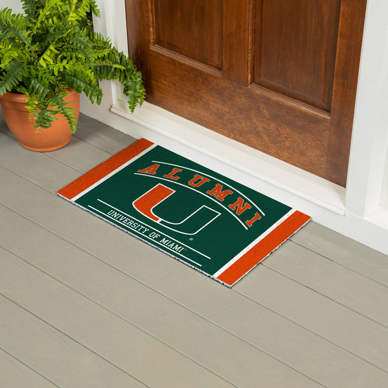 Tapis en PVC de l'Université de Miami, 28 po x 16 po