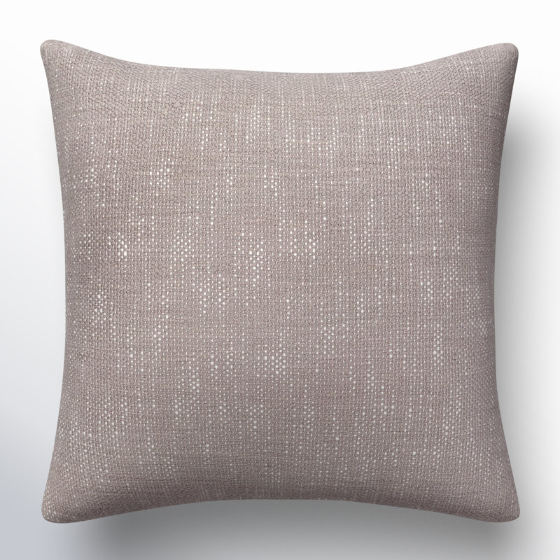 Bertha Throw Pillow, Pillow Cover Only - No Insert, Medium Gray/Cream, 18" x 18"