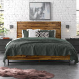 David Solid Wood Platform Bed