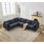 Ensemble de canapé modulaire convertible en forme de L avec coussins, idéal pour le salon et un appartement, offrant confort et style pour la détente