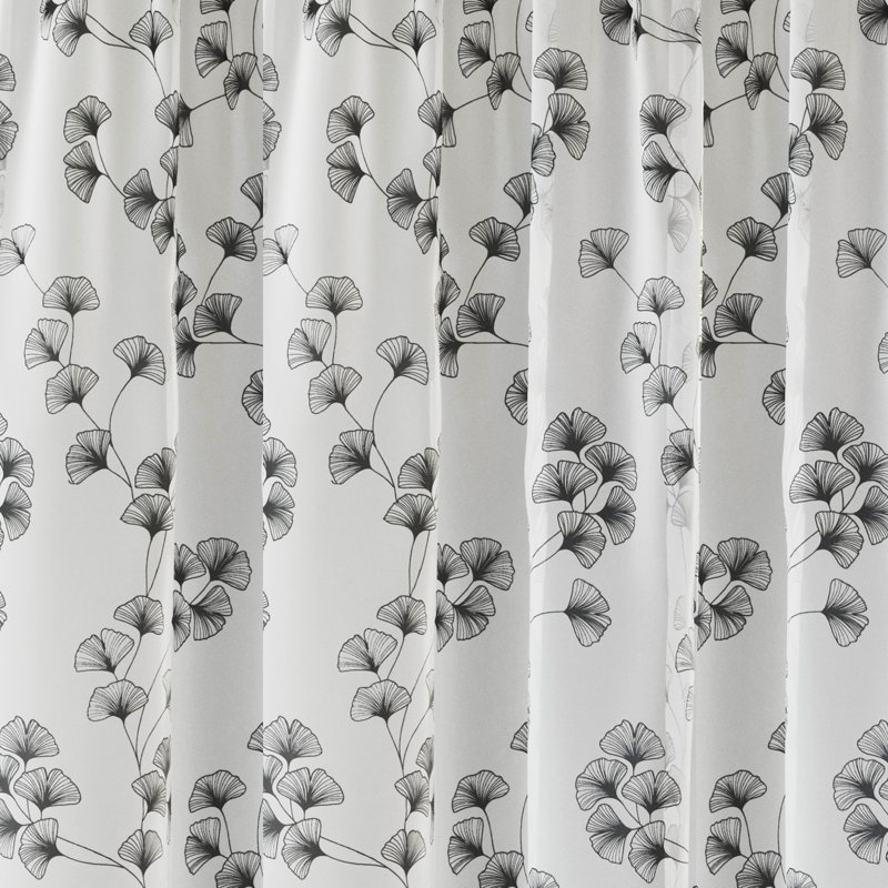 Rockdale Sheer Curtain Pair, 140cm Width x 183cm Drop, Black