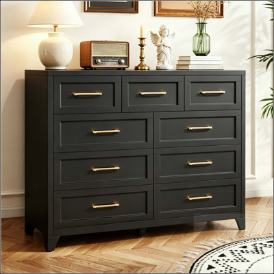9-Drawer Tall Dresser -Metal Storage Cabinet