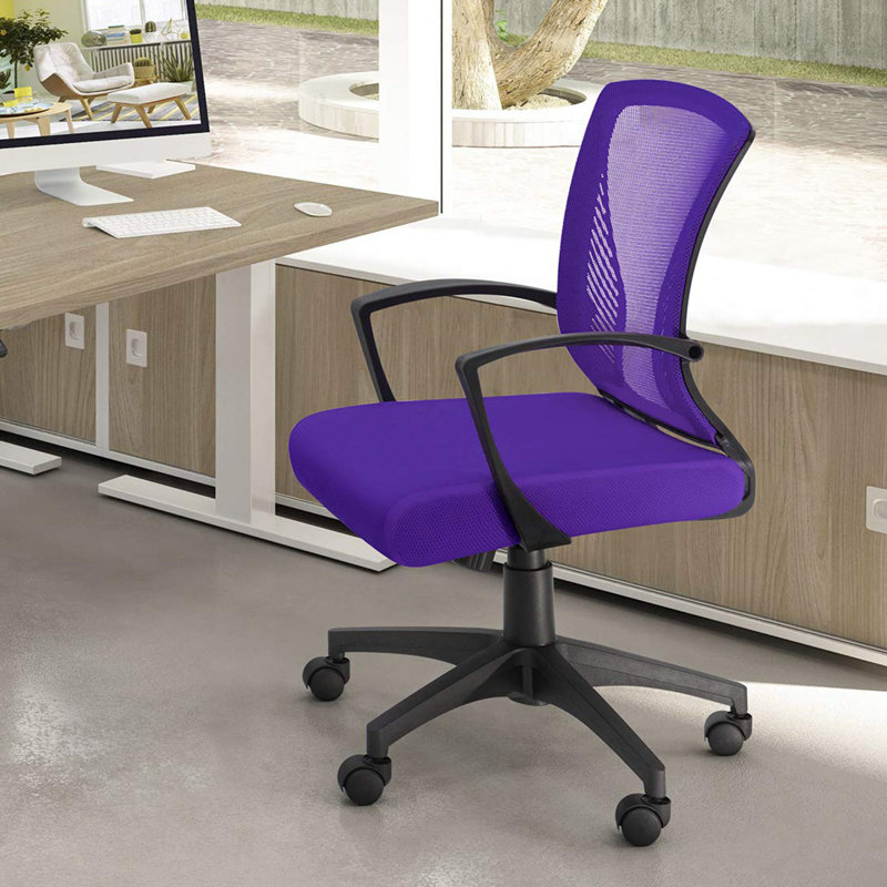 Chaise de bureau nervurée, Mauve