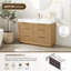 Meuble-lavabo simple 48 po Grunwald gris cendré délavé avec comptoir en pierre intégré blanc