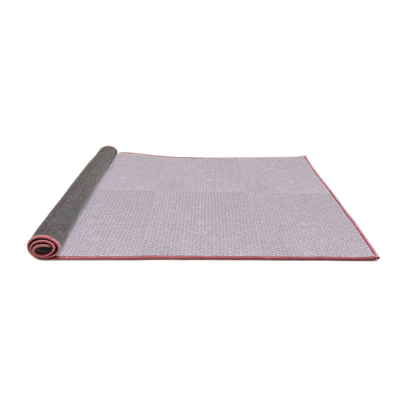 Tapis rose pâle tissé à la machine, Carré 4 pi