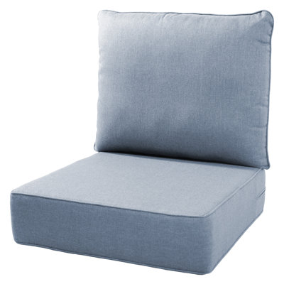 Allo 24"X22"X6" Patio Thick Cushions & Pillows Set - Deep Seat Indoor/Outdoor Water & Fade Resistant
