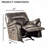 Stand Alone Glider Recliner Pillow Arms Welt Trim Primary Living Space