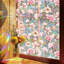 1 pièce autocollant de fenêtre en verre de vigne floral vert, autocollant statique 15,7 x 39,3 pouces, film d'intimité pour fenêtre