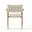 Fauteuils de salle à manger d'extérieur Looma | Ensemble de 2 | Bois d'acacia massif avec assise et dossier en corde tissée à la main