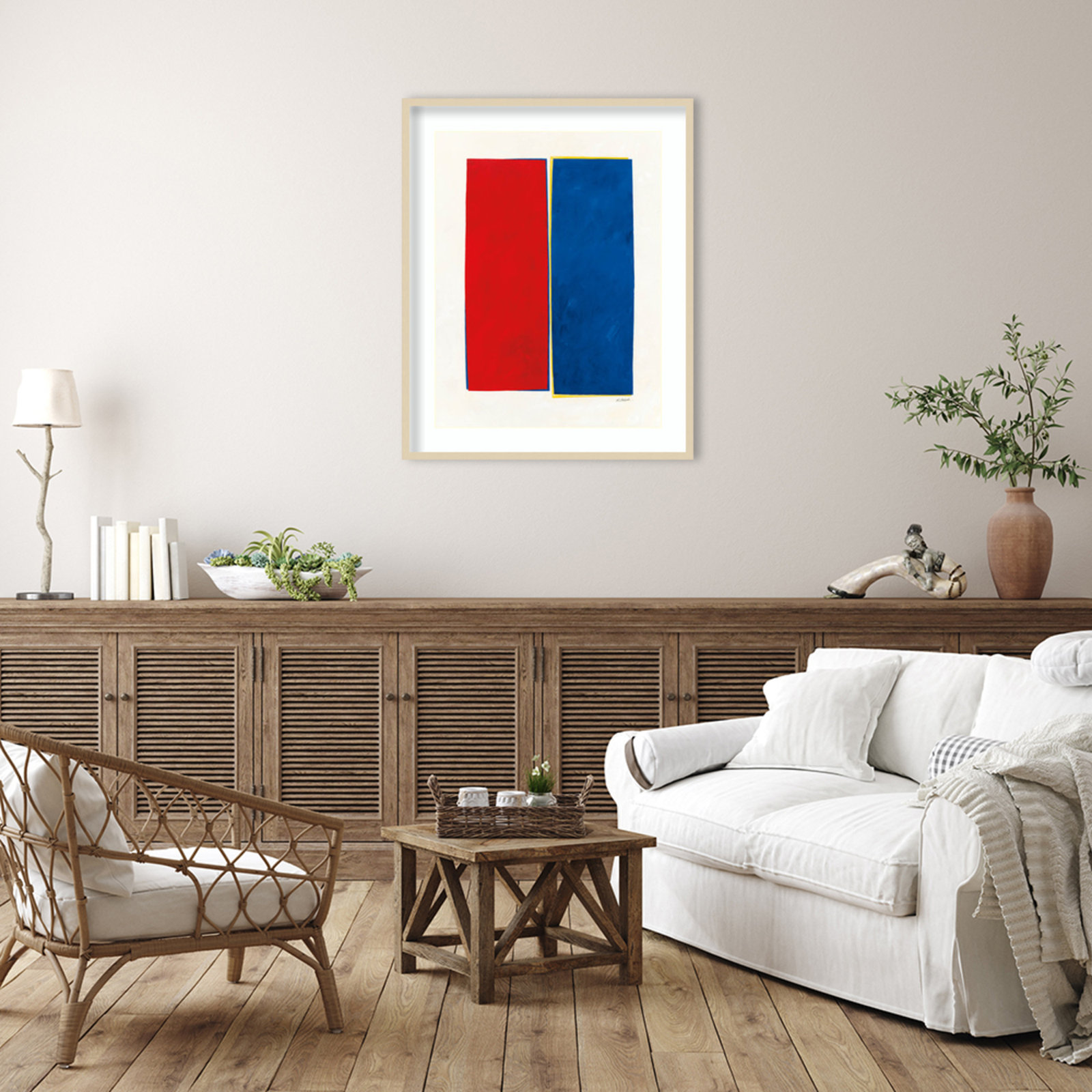 Monolithic II Wood Framed Wall Art Print, 41" H x 33" W, Brown Framed