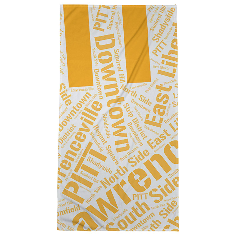 Bath Towel, Orange, Microfiber, Pittsburgh