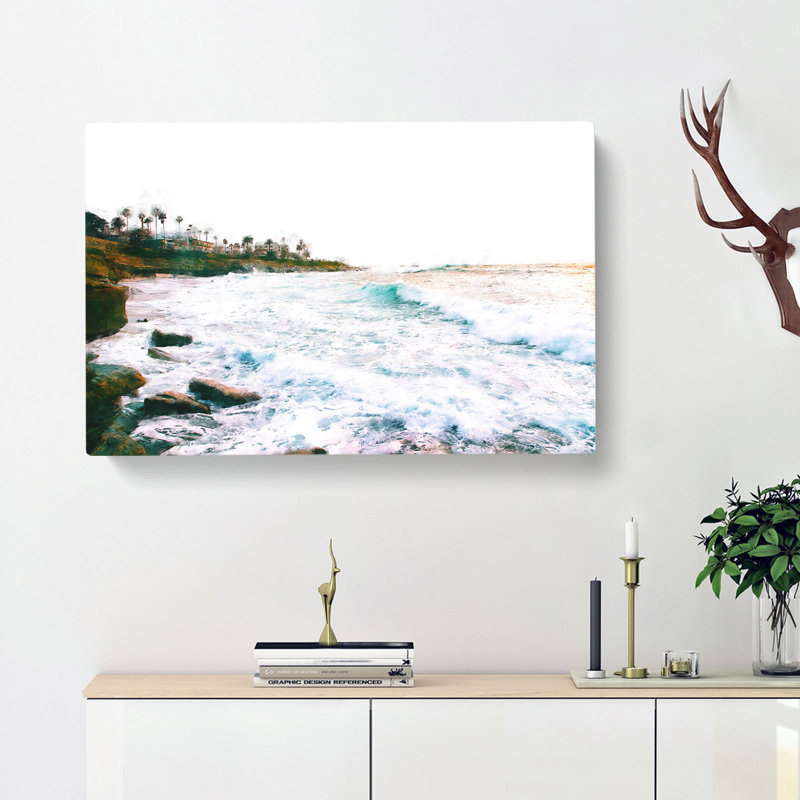 San Diego Seascape Painting - Wrapped Canvas Print, 60cm H x 91cm W x 3cm D