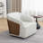 Genuine Leather Swivel Barrel Chair-534393803